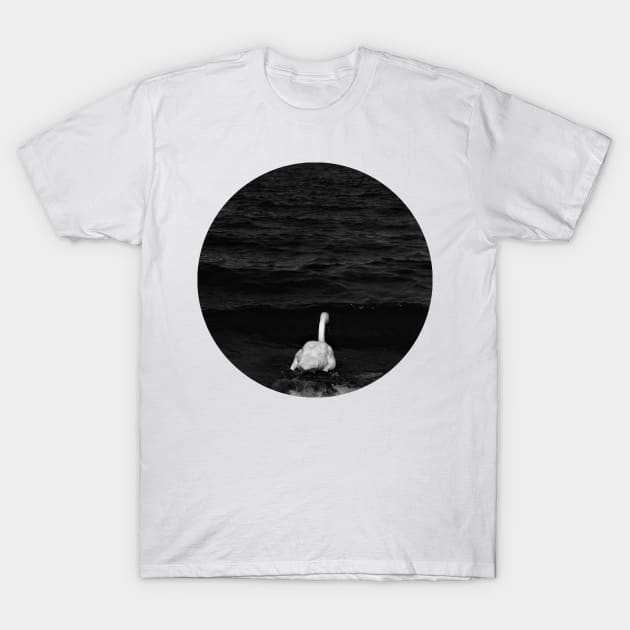 Melancholic Mute Swan T-Shirt by KaSaPo